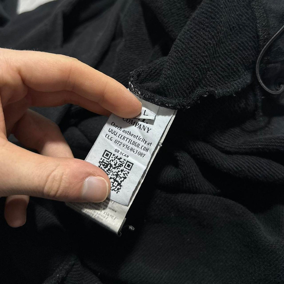 CP Company Black Pullover Hoodie