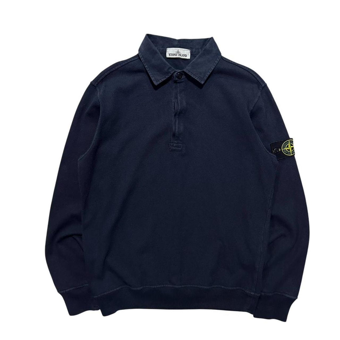 Stone Island Navy Long Sleeve Polo Shirt