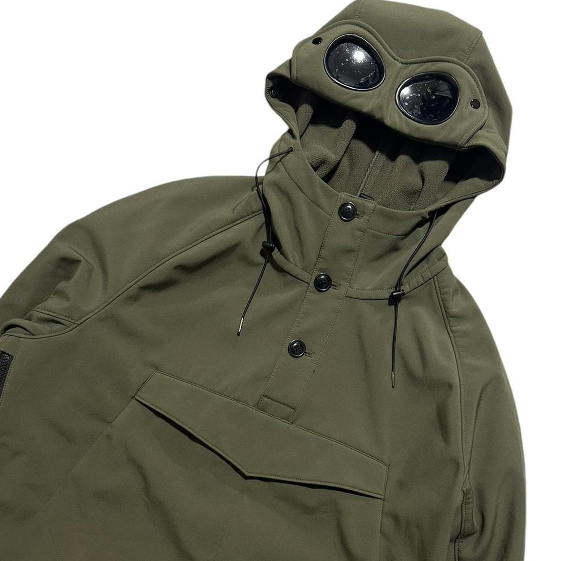 CP Company Green Soft Shell Goggle Jacket