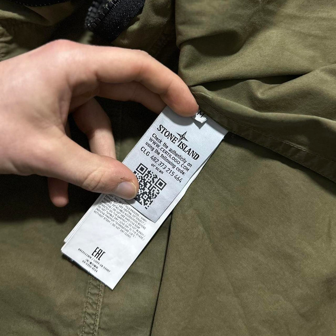 Stone Island Green Canvas Overshirt Jacket