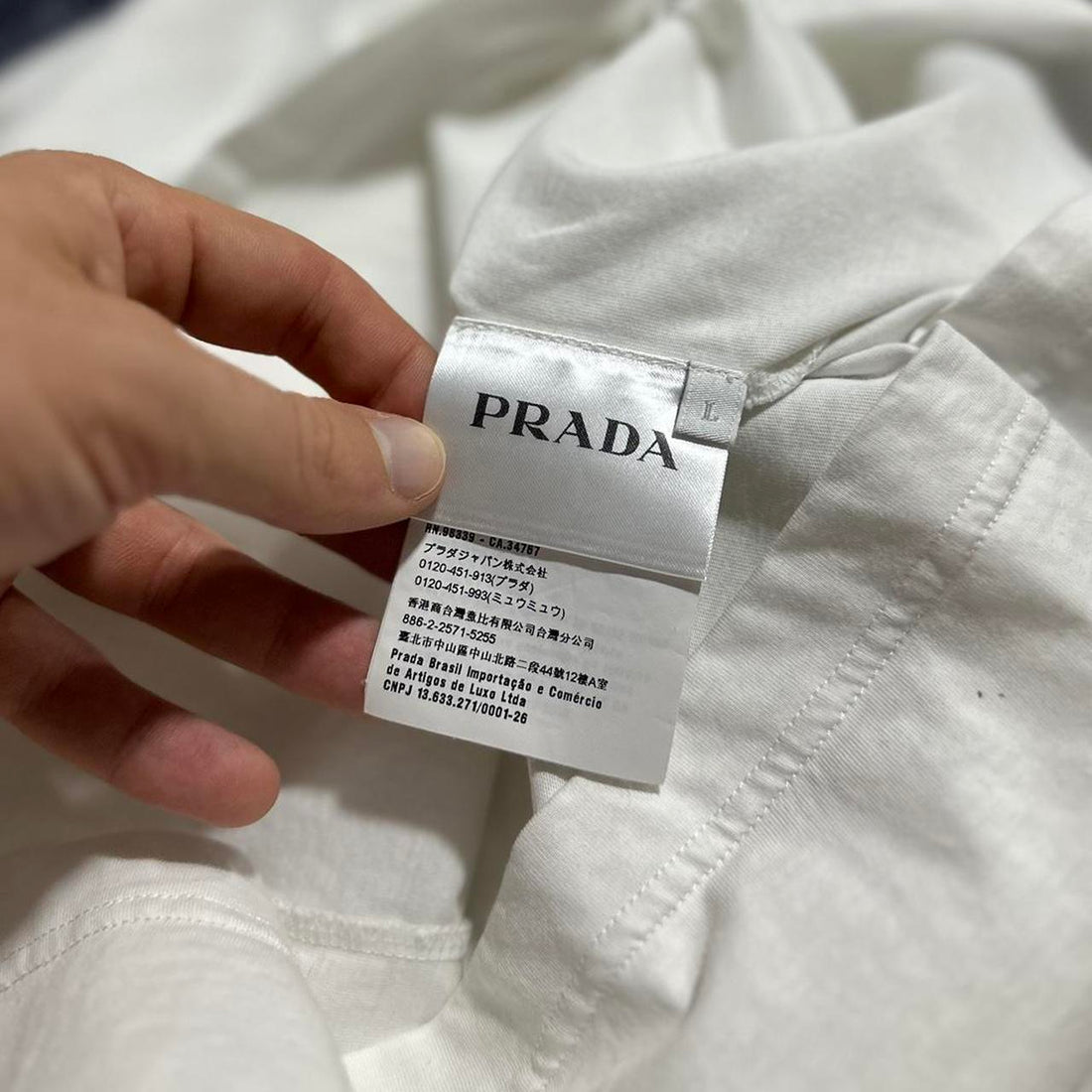Prada Print White T-Shirt