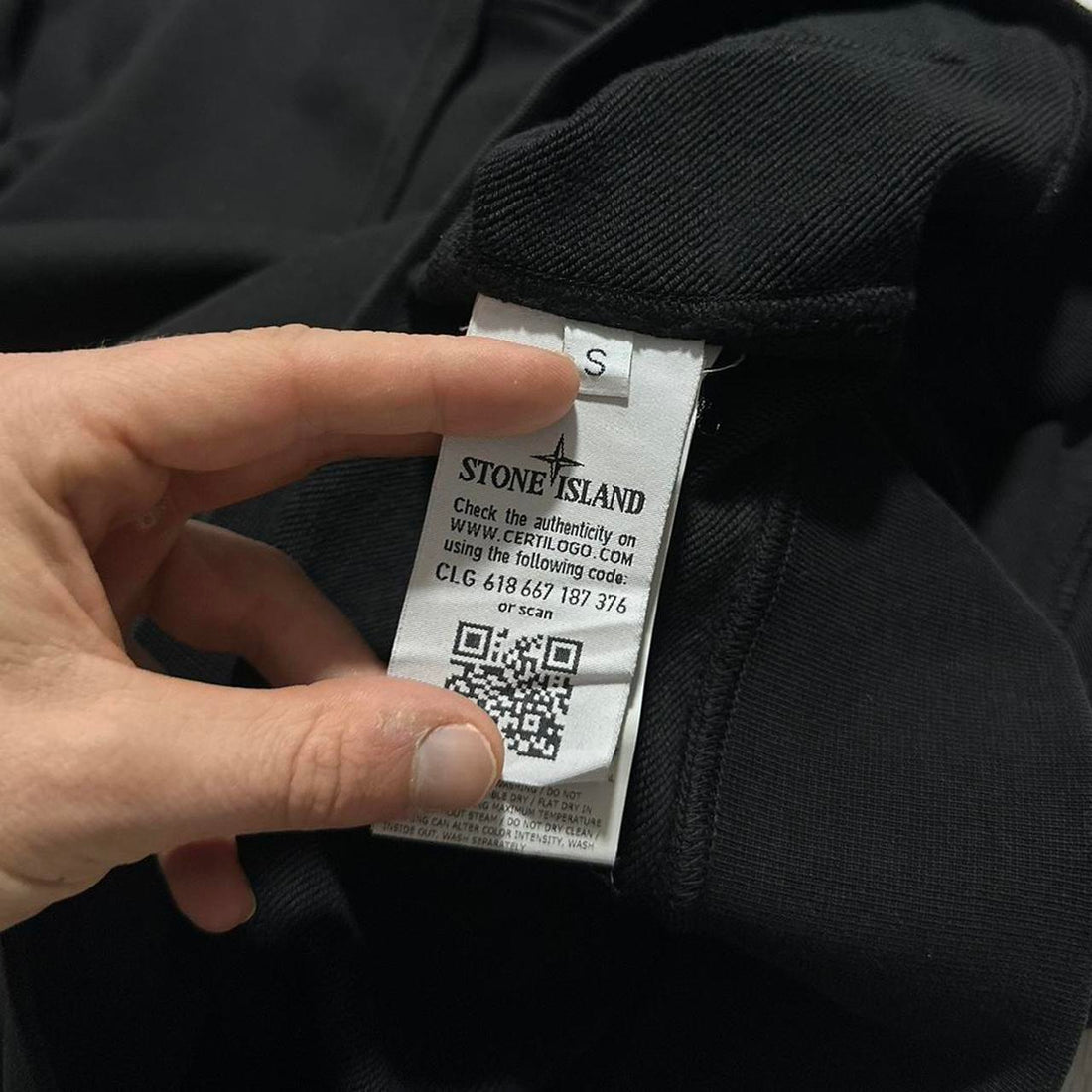 Stone Island Black Pullover Hoodie