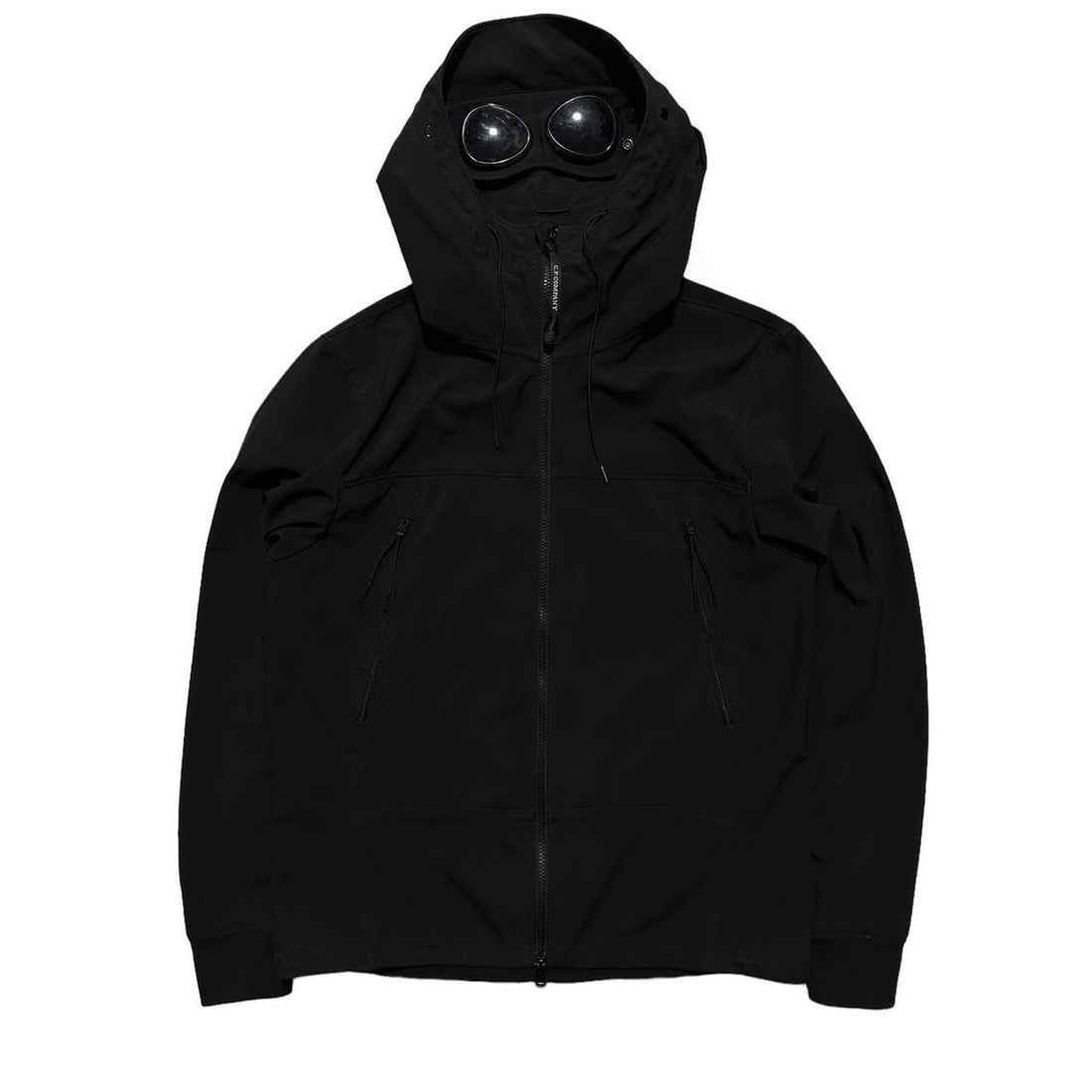 CP Company Black Soft Shell Goggle Jacket