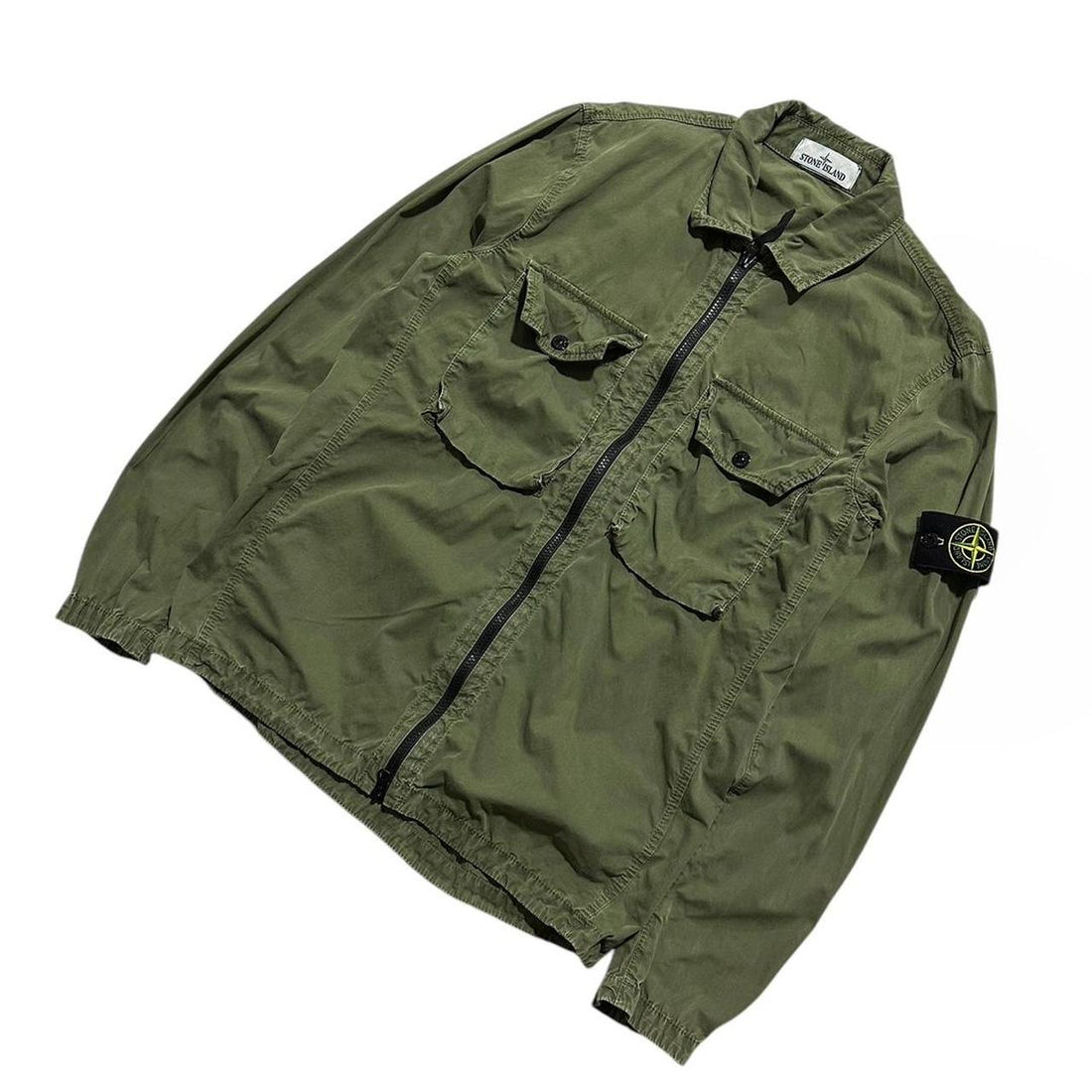 Stone Island Khaki Canvas Overshirt