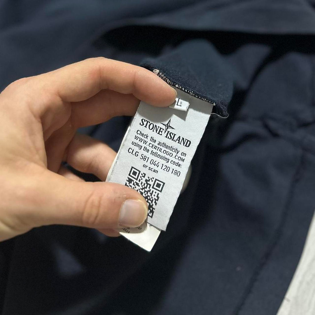 Stone Island Navy Long Sleeve Top