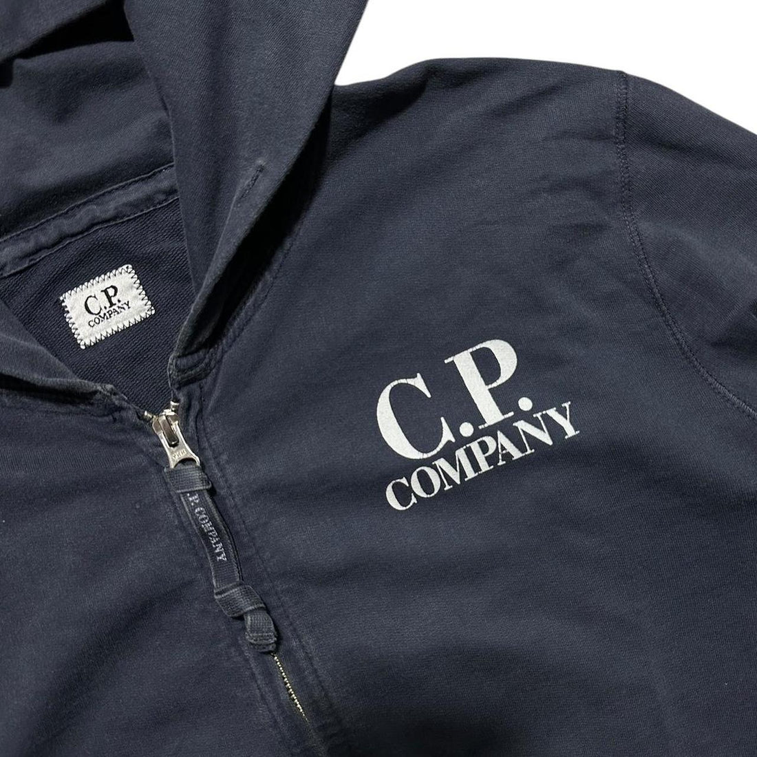 CP Company Blue Zip Up Hoodie