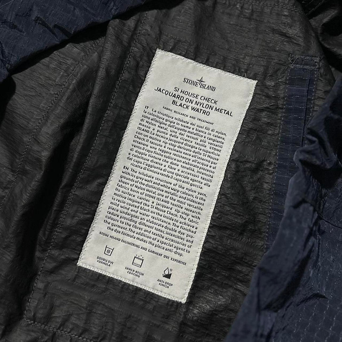 Stone Island House Check Nylon Smock Jacket
