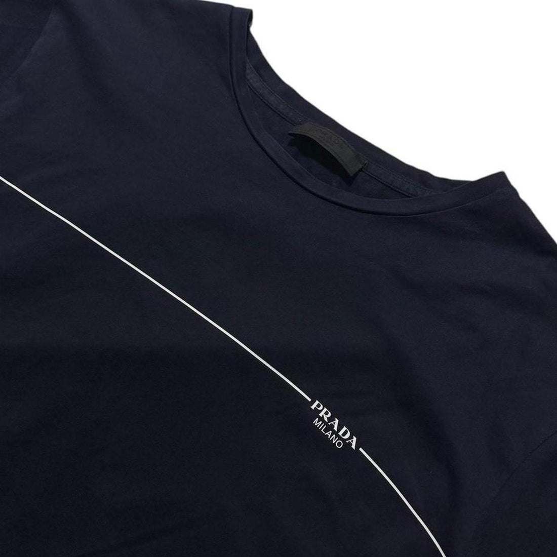 Prada Front Logo Navy T-Shirt