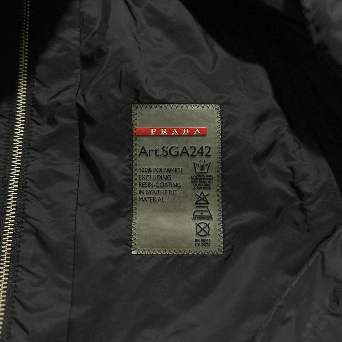 Prada Black Nylon Winbreaker Jacket