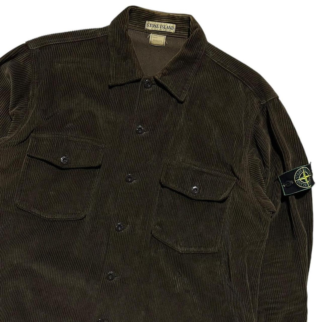 Stone Island Brown Heavy Corduroy Shirt