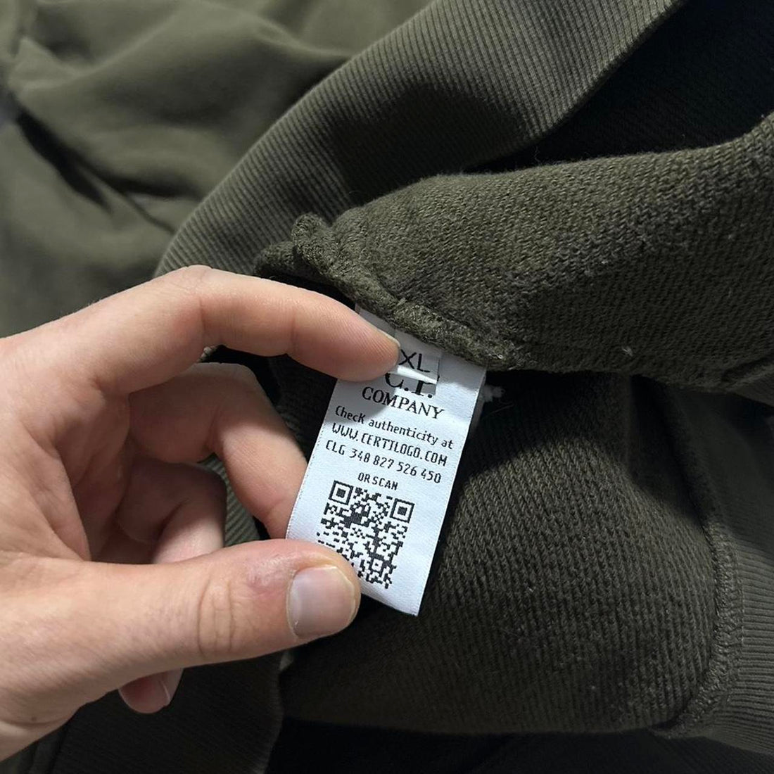 CP Company Green Quarter Zip Pullover
