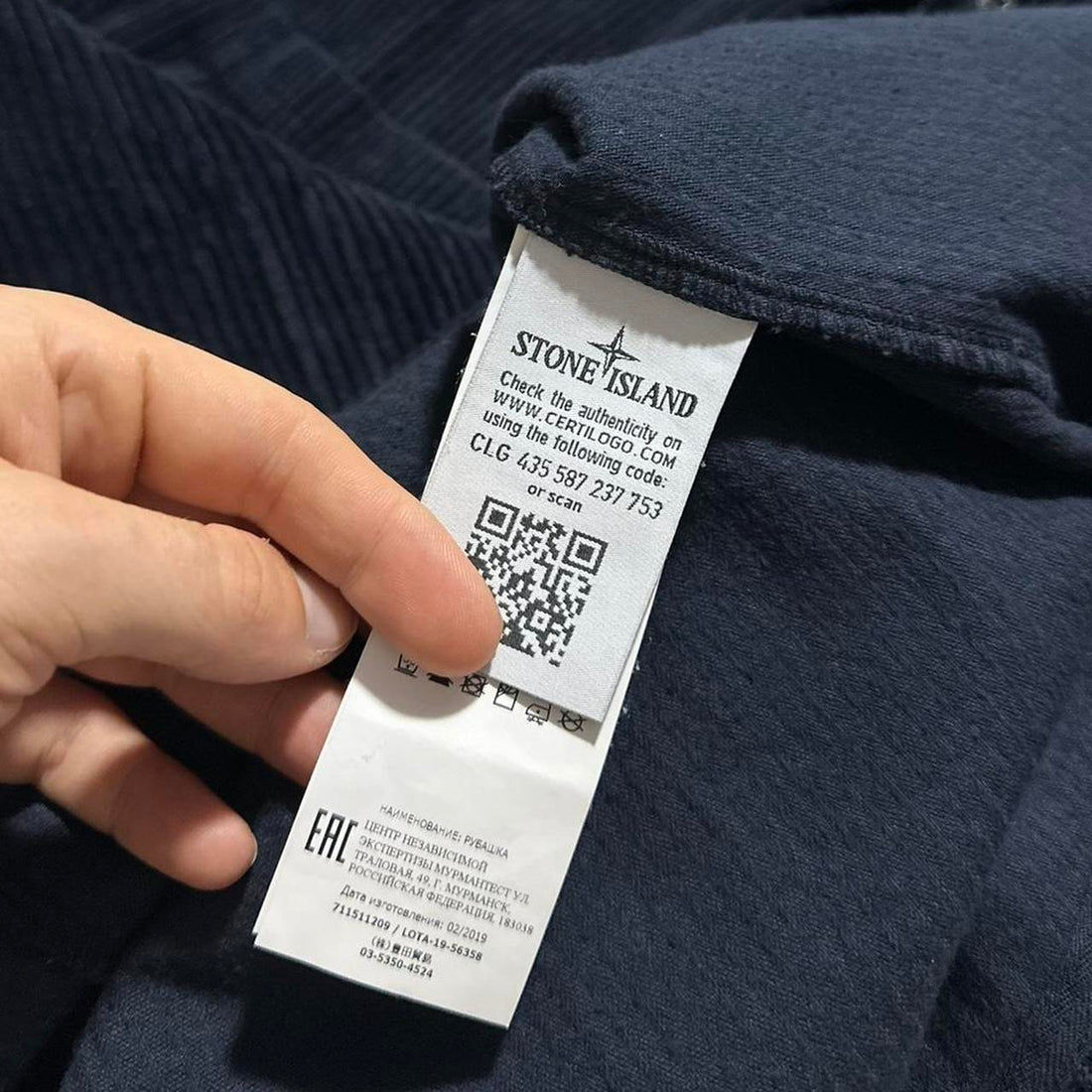Stone Island Navy Heavy Corduroy Shirt