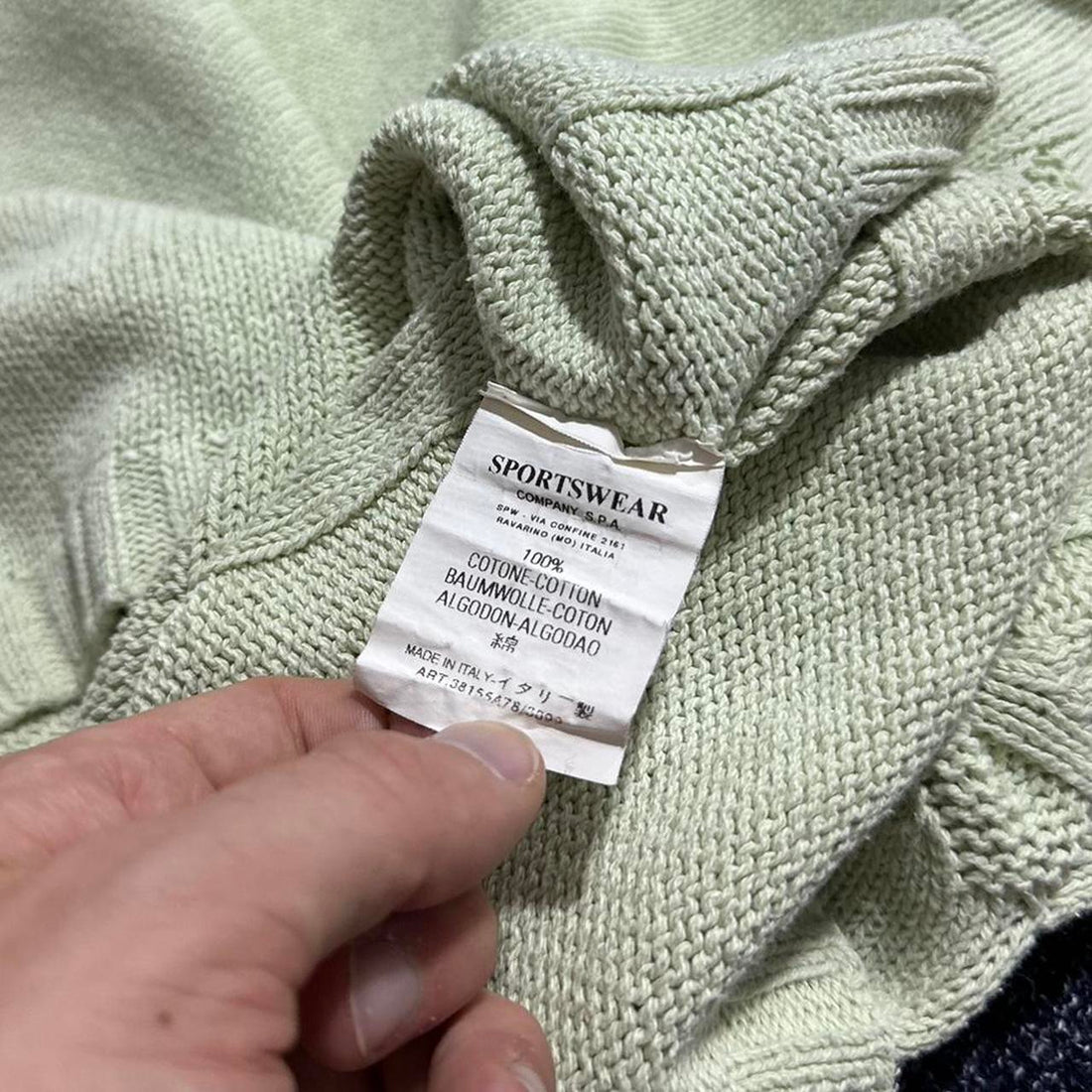 Stone Island Lime Knit Jumper