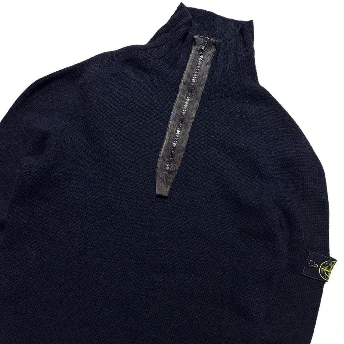 Stone Island Wool Quarter Zip Pullover