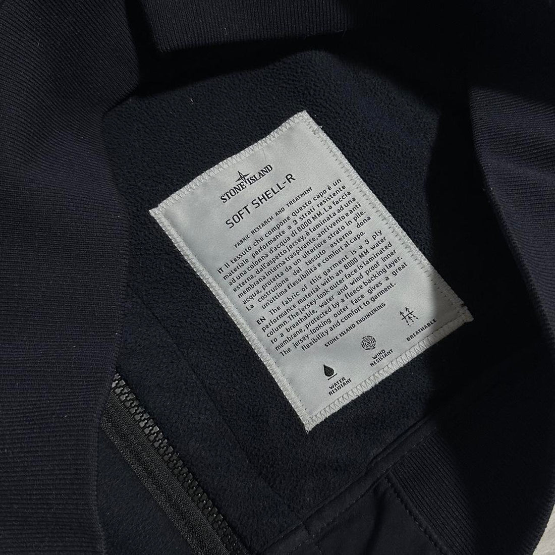 Stone Island Navy Soft Shell Jacket