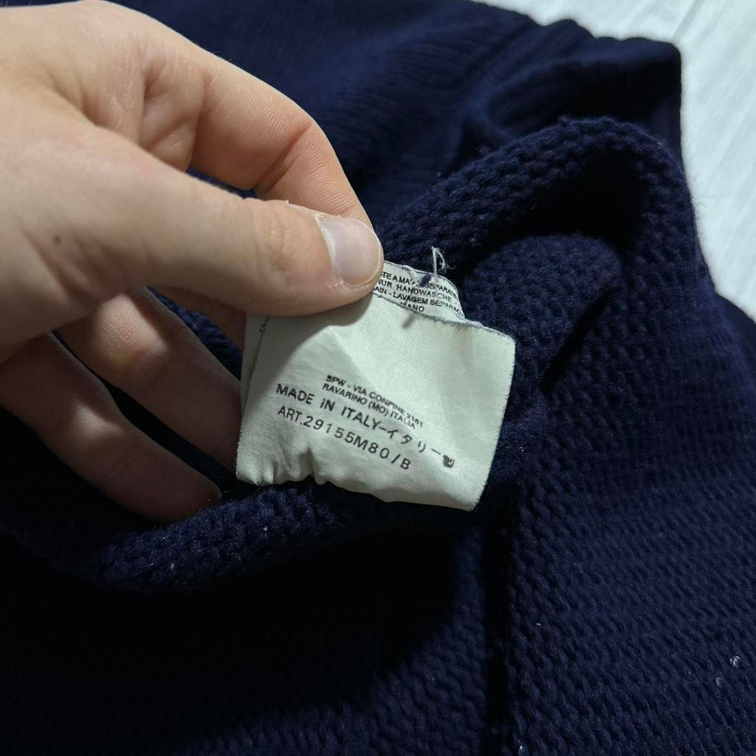 Stone Island Navy Knit Pullover Jumper