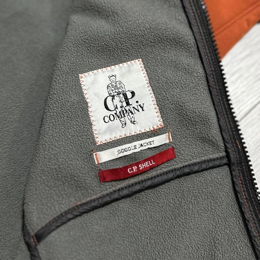 CP Company Orange Soft Shell Goggle Jacket