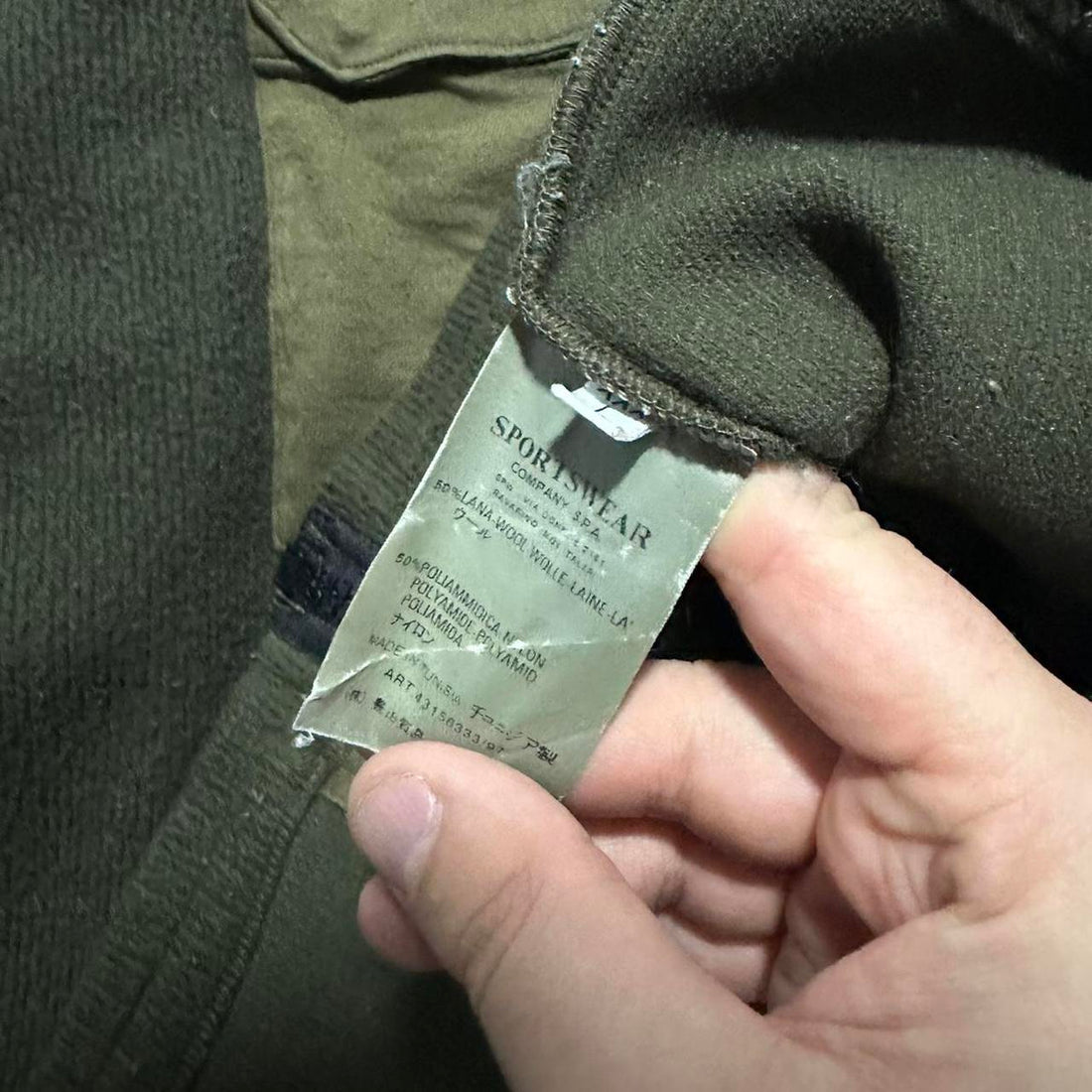 Stone Island Double Pocket Wool Zip Up