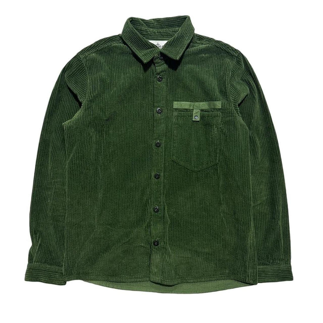 Stone Island Green Corduroy Shirt