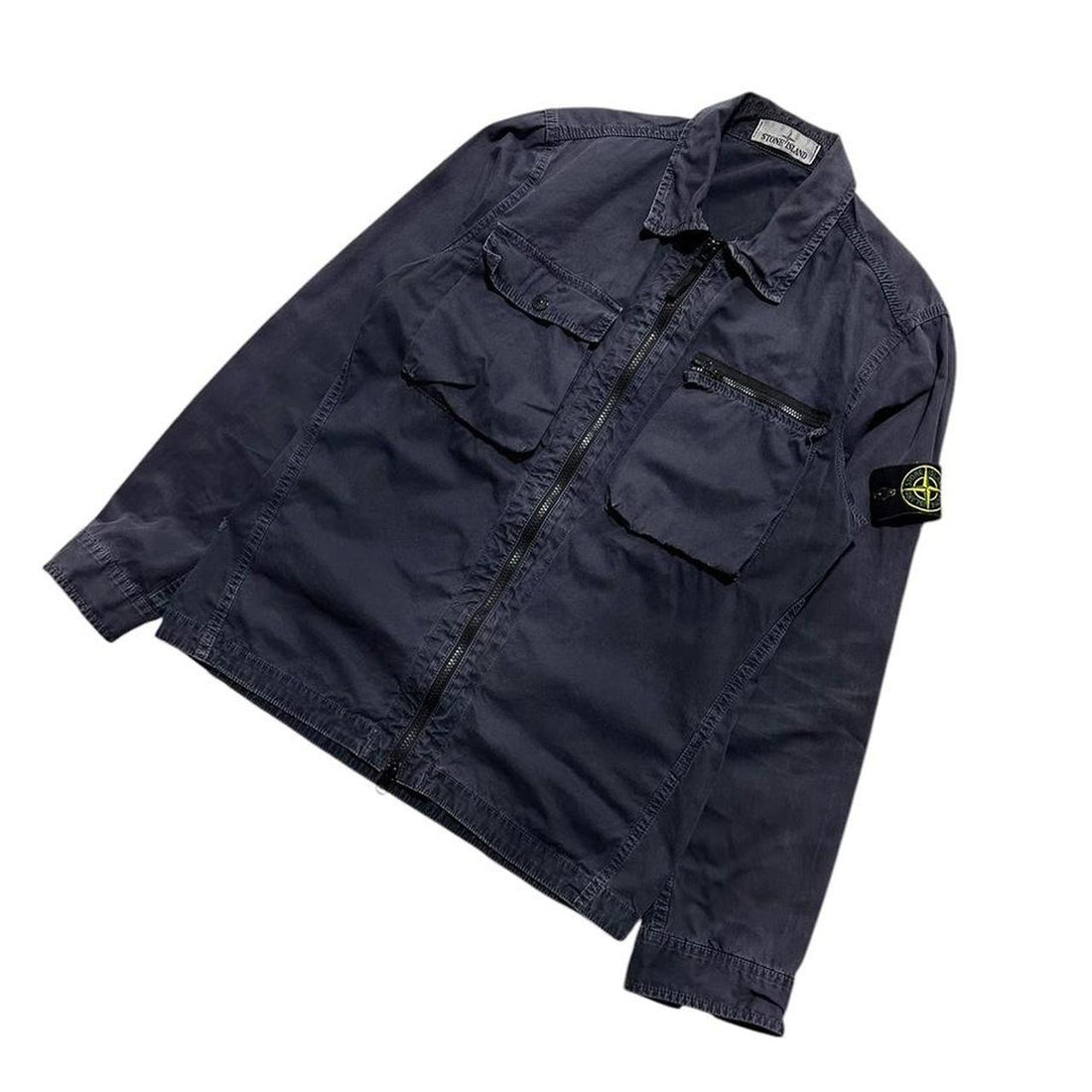 Stone Island Navy Canvas Overshirt