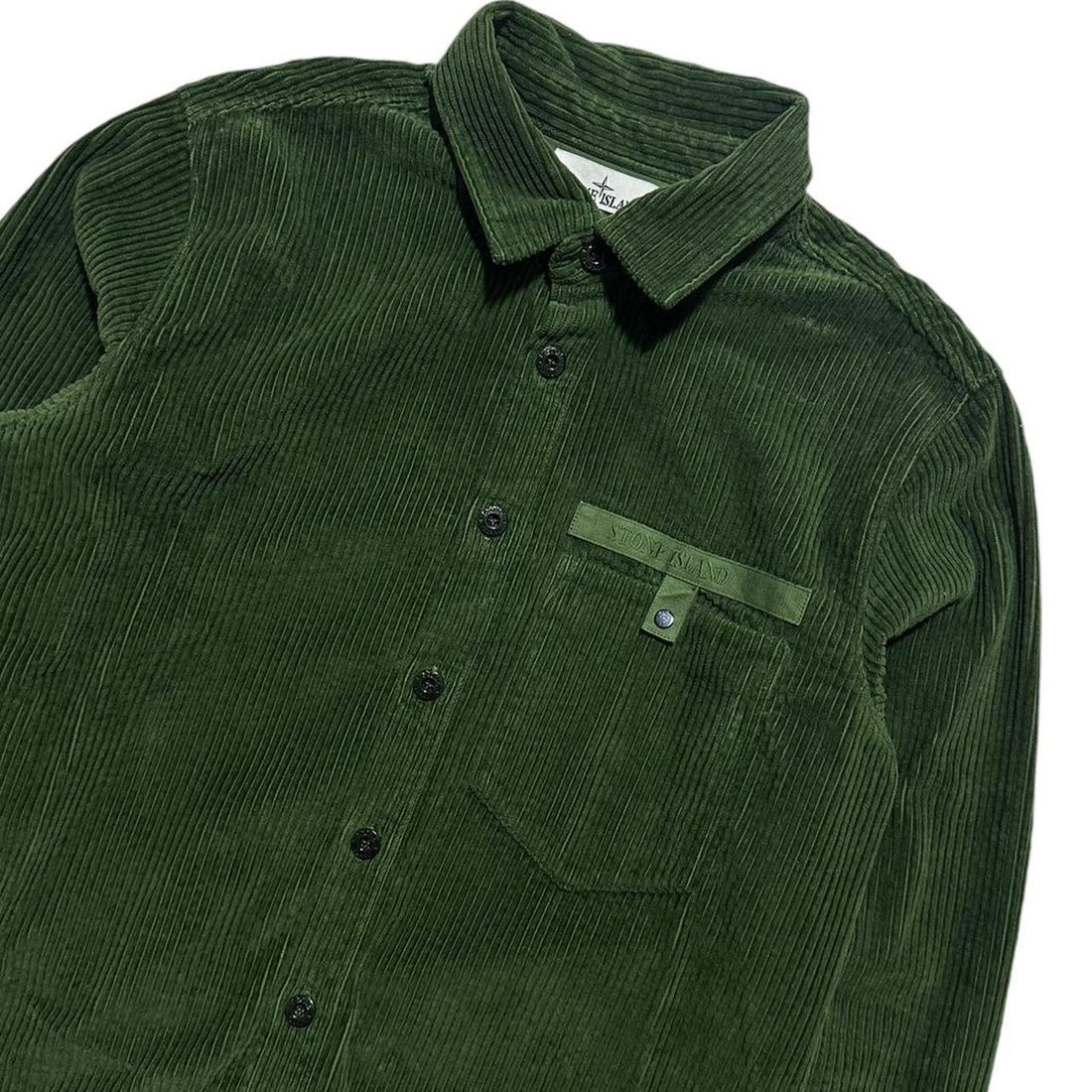 Stone Island Green Corduroy Shirt