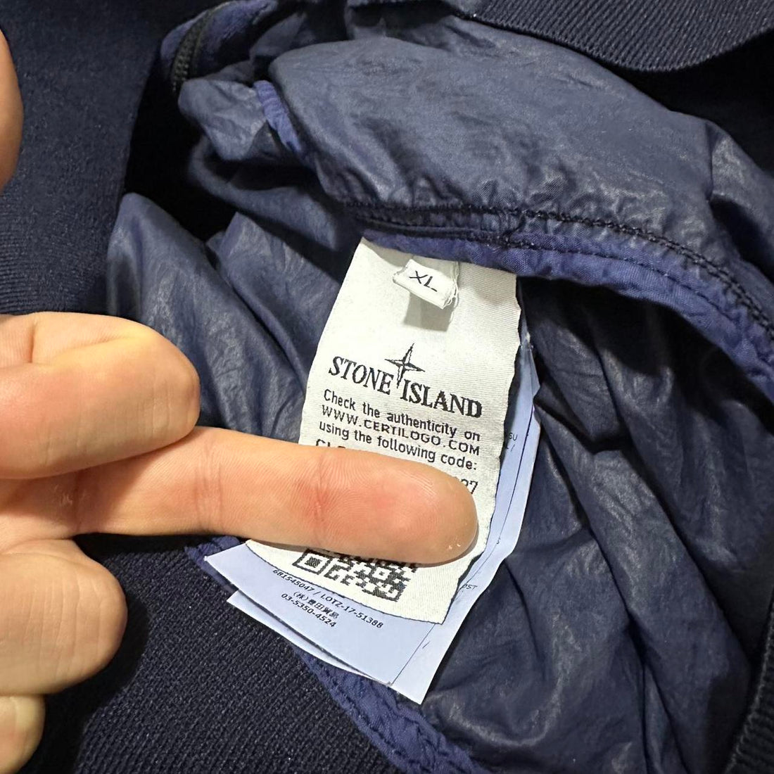 Stone Island Blue Nylon Watro Jacket