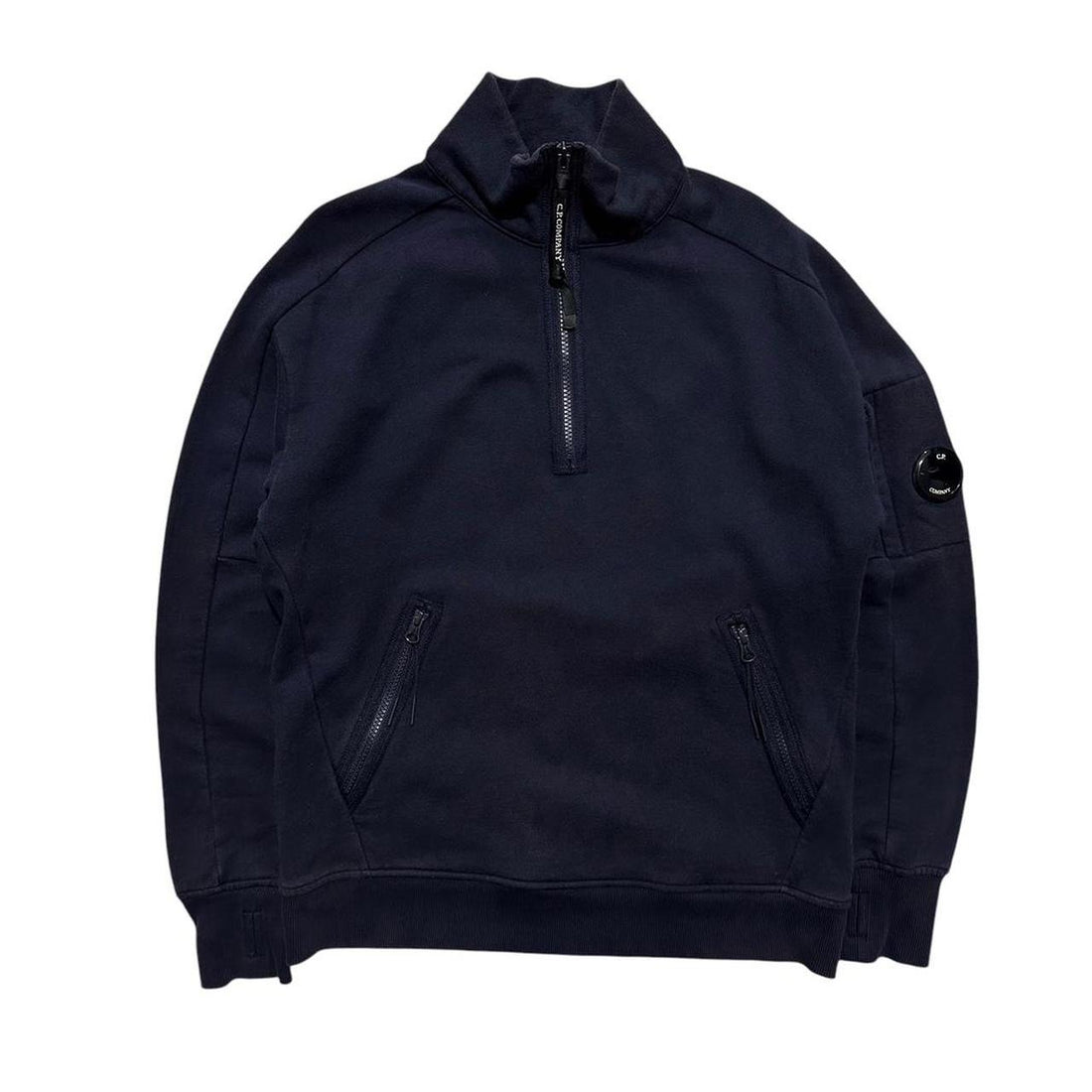 CP Company Navy Quarter Zip Pullover