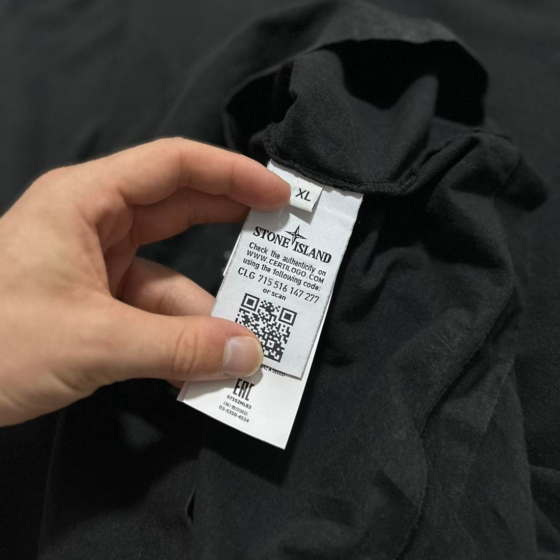 Stone Island Long Sleeve Black Top