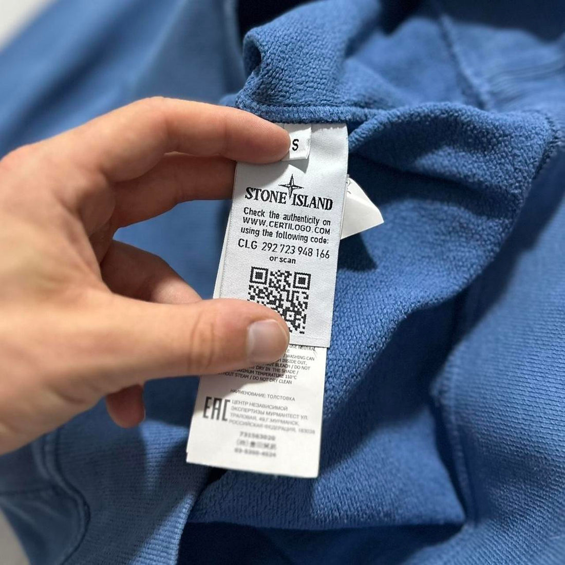 Stone Island Blue Pullover Crewneck