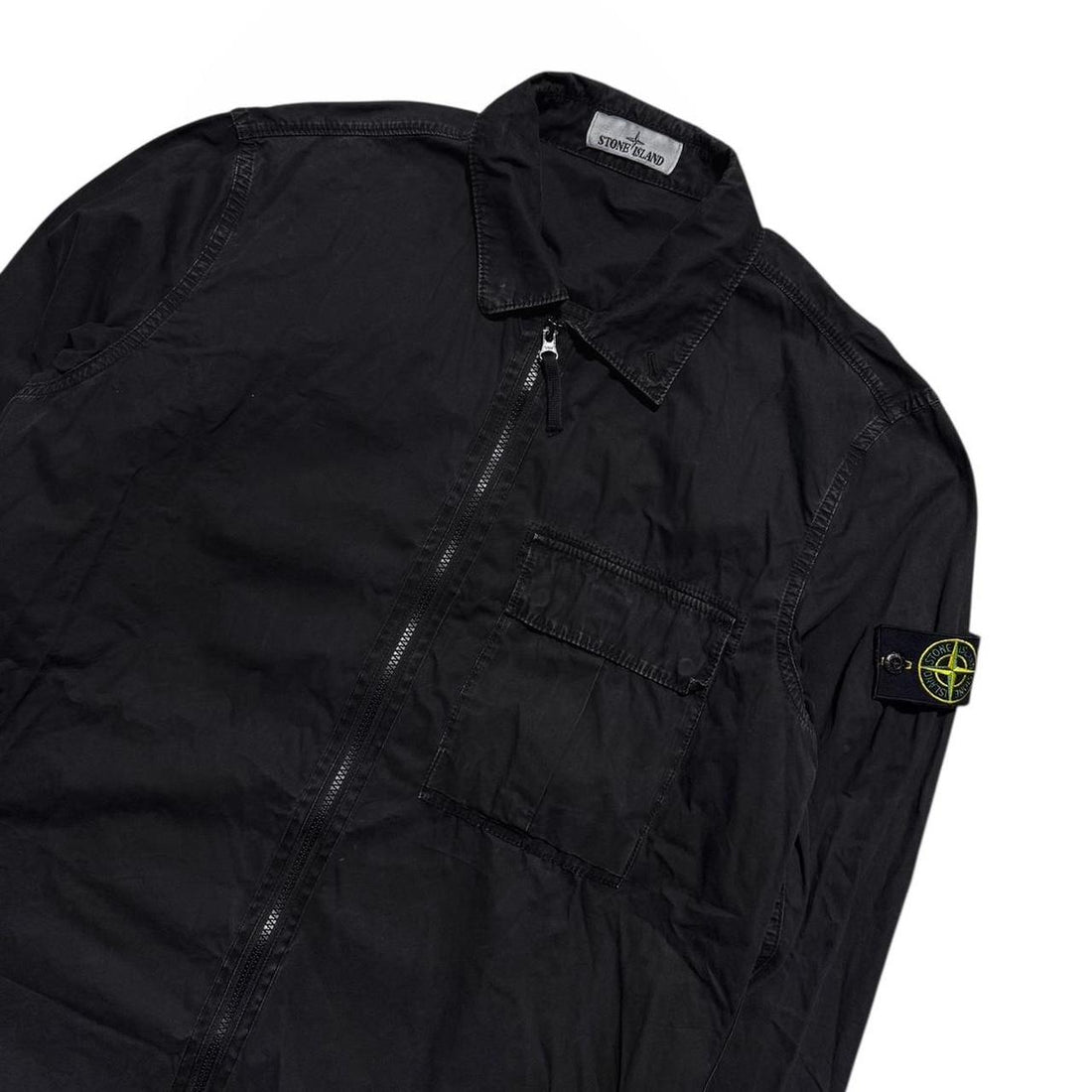 Stone Island Black Canvas Overshirt