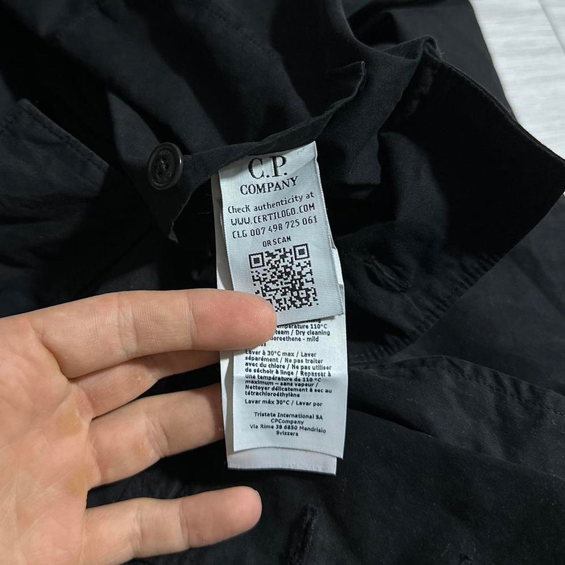 CP Company Black Garbadine Smock Jacket
