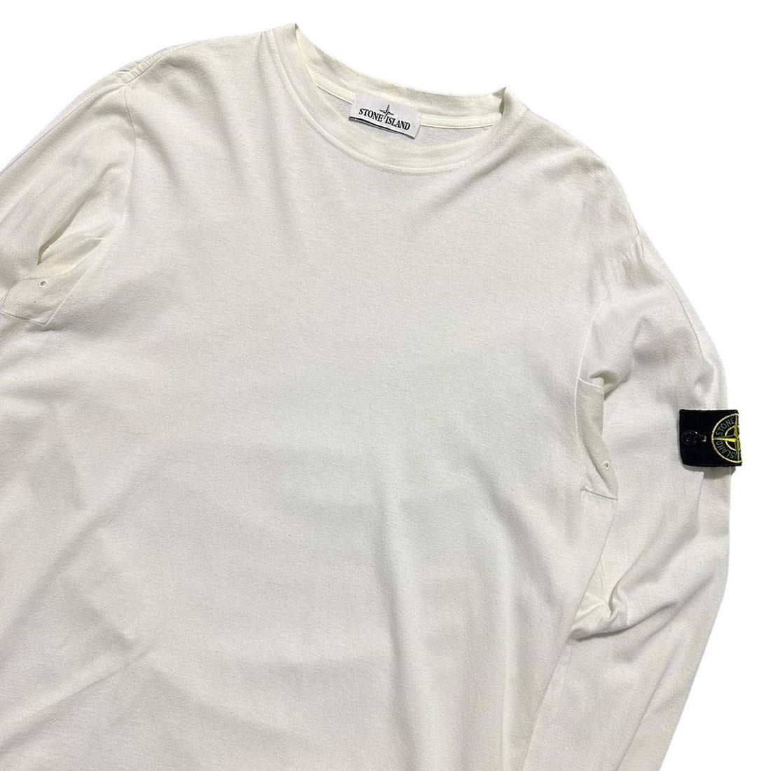 Stone Island White Long Sleeve Top