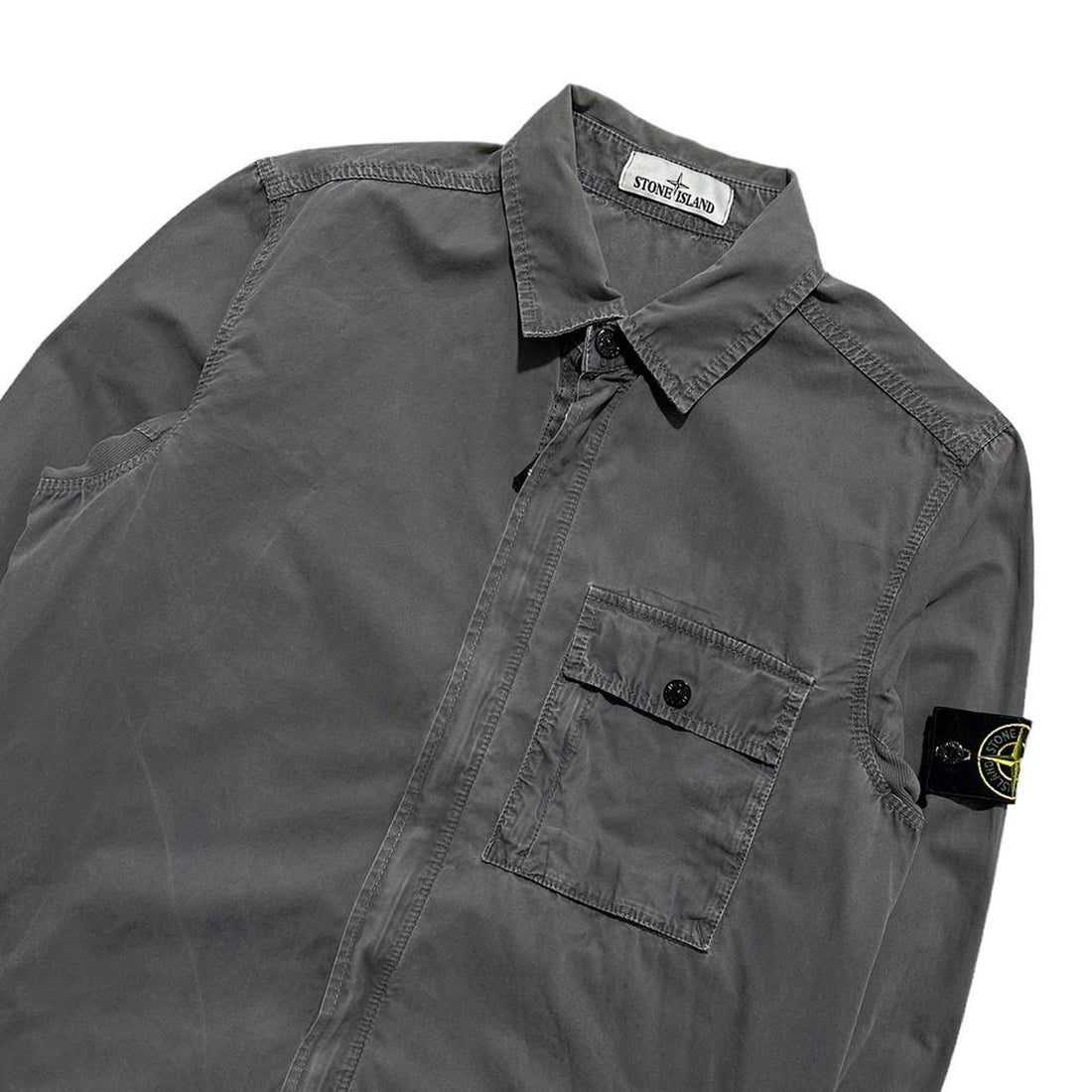 Stone Island Grey Canvas Overshirt
