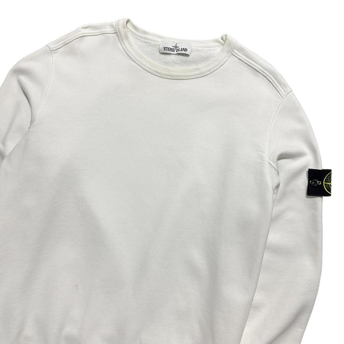 Stone Island White Pullover Crewneck