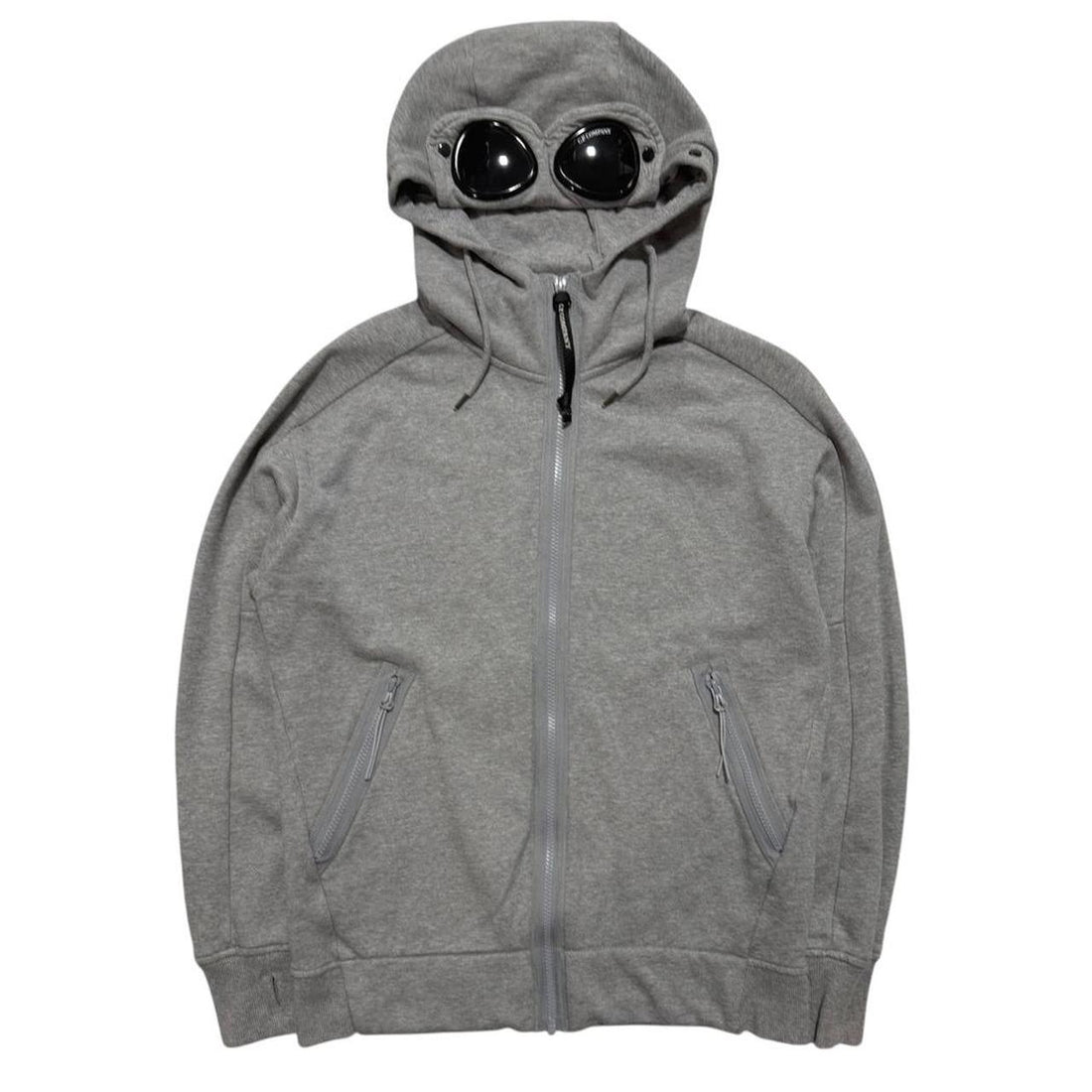 CP Company Grey Full Zip Goggle Hoodie
