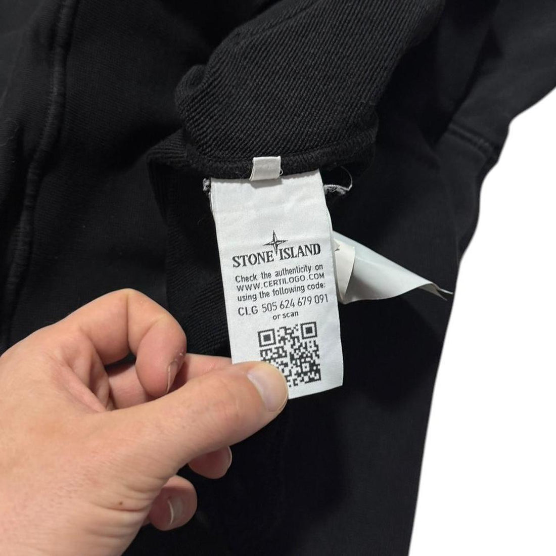 Stone Island Black Pullover Hoodie
