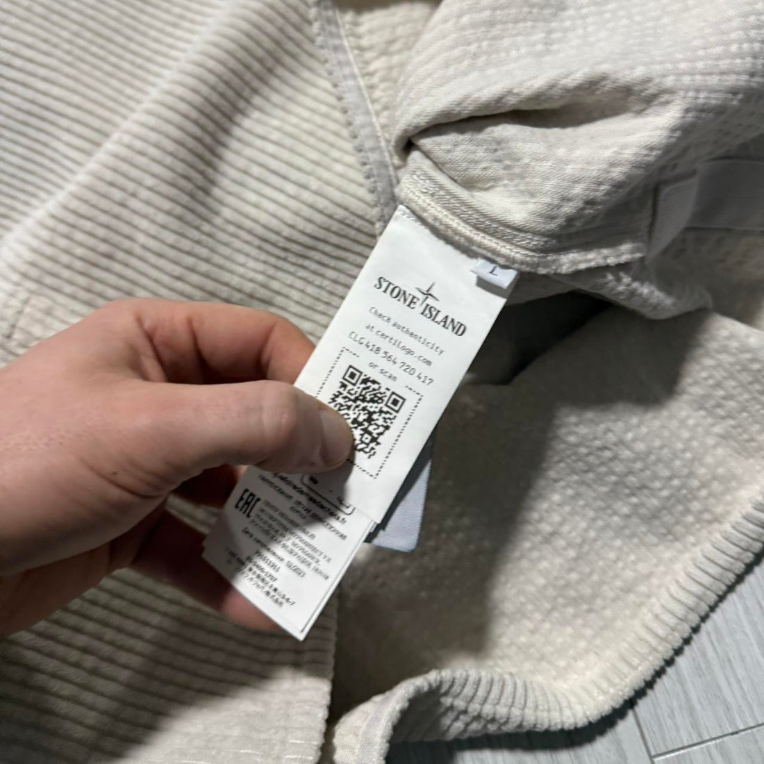 Stone Island Cream Heavy Corduroy Shirt