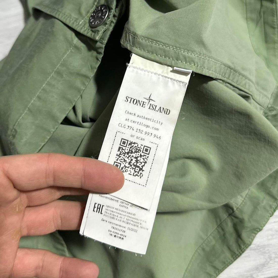 Stone Island Green Double Pocket Chore Jacket