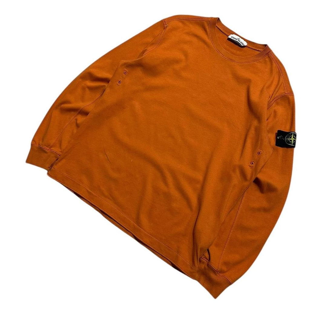Stone Island Orange Pullover Crewneck