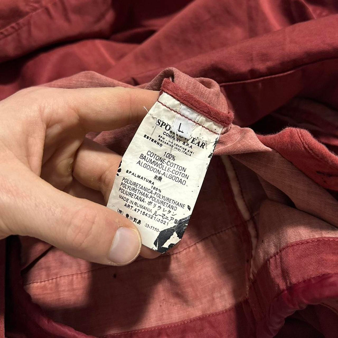 Stone Island Red Raso Gommato Jacket