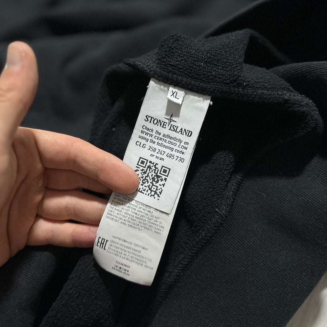 Stone Island Black Pullover Hoodie