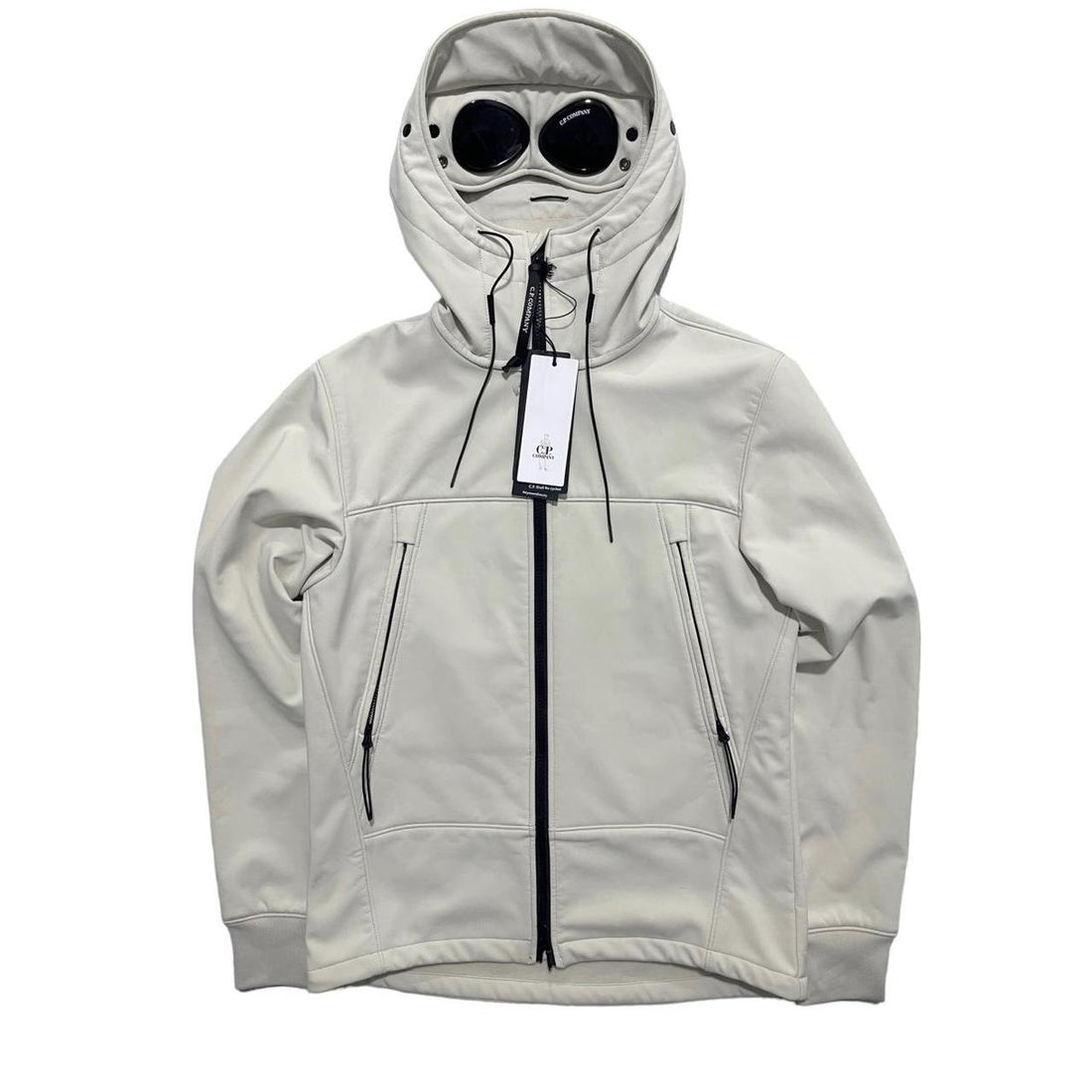 CP Company Cream Soft Shell Goggle Jacket