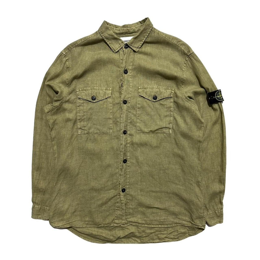 Stone Island Green Linen Shirt