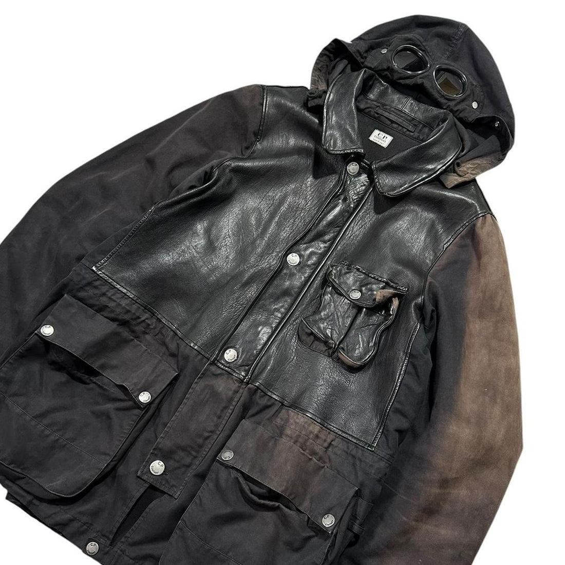 CP Company Leather Mille Miglia Goggle Jacket