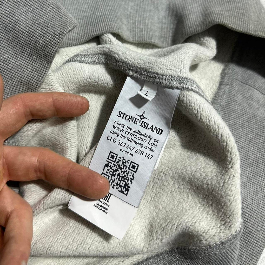 Stone Island Grey Pullover Crewneck