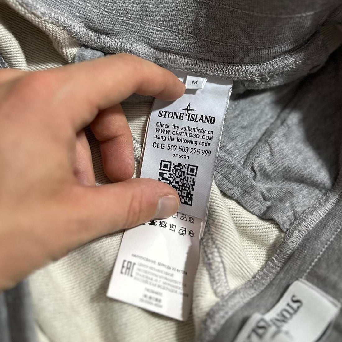 Stone Island Grey Cotton Shorts