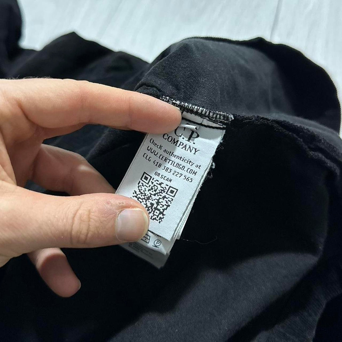 CP Company Corduroy Black Quarter Zip