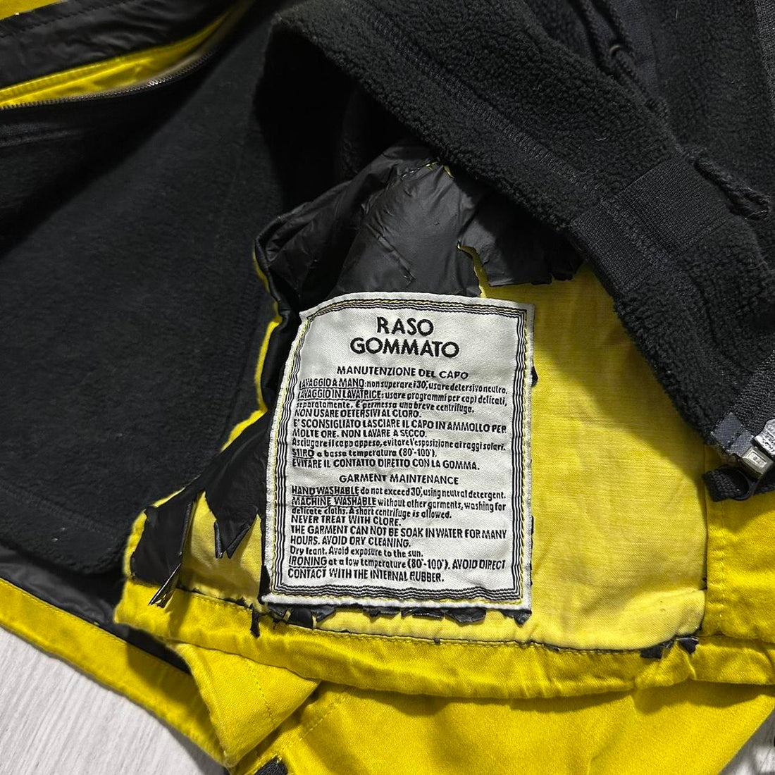 Stone Island 2007 Raso Gommato Yellow Jacket