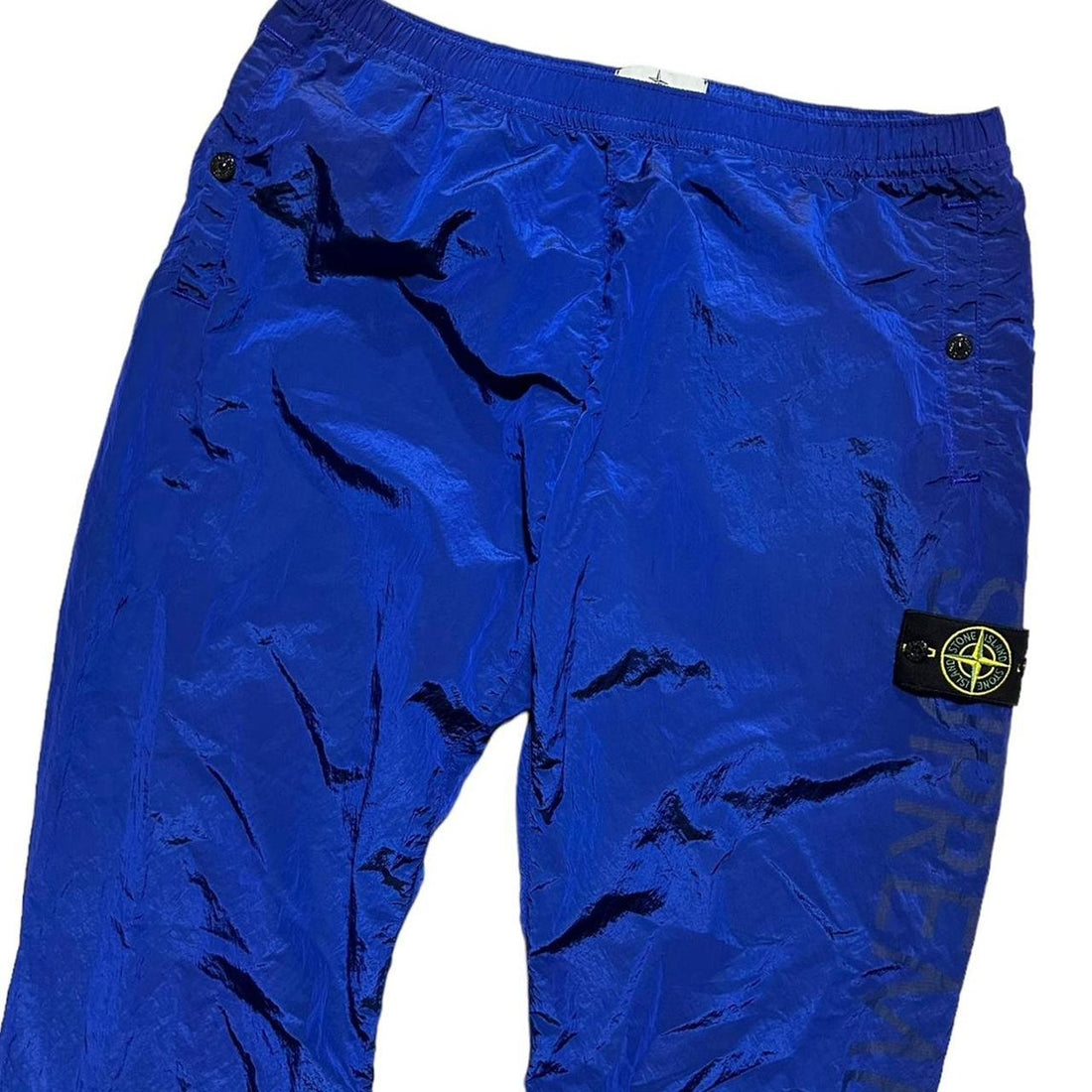Stone Island Supreme Blue Nylon Bottoms