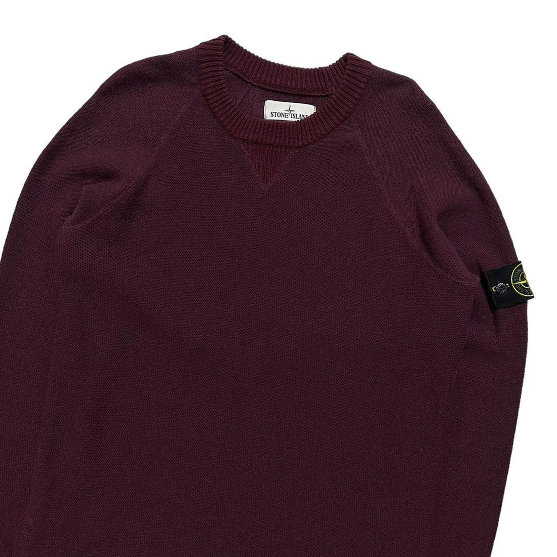 Stone Island Burgundy Pullover Wool Jumper